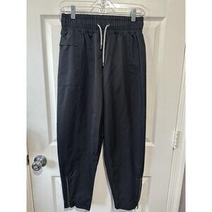 Varley‎ Eastwood Cargo Pant Womens Size Small Black Sheen Twill